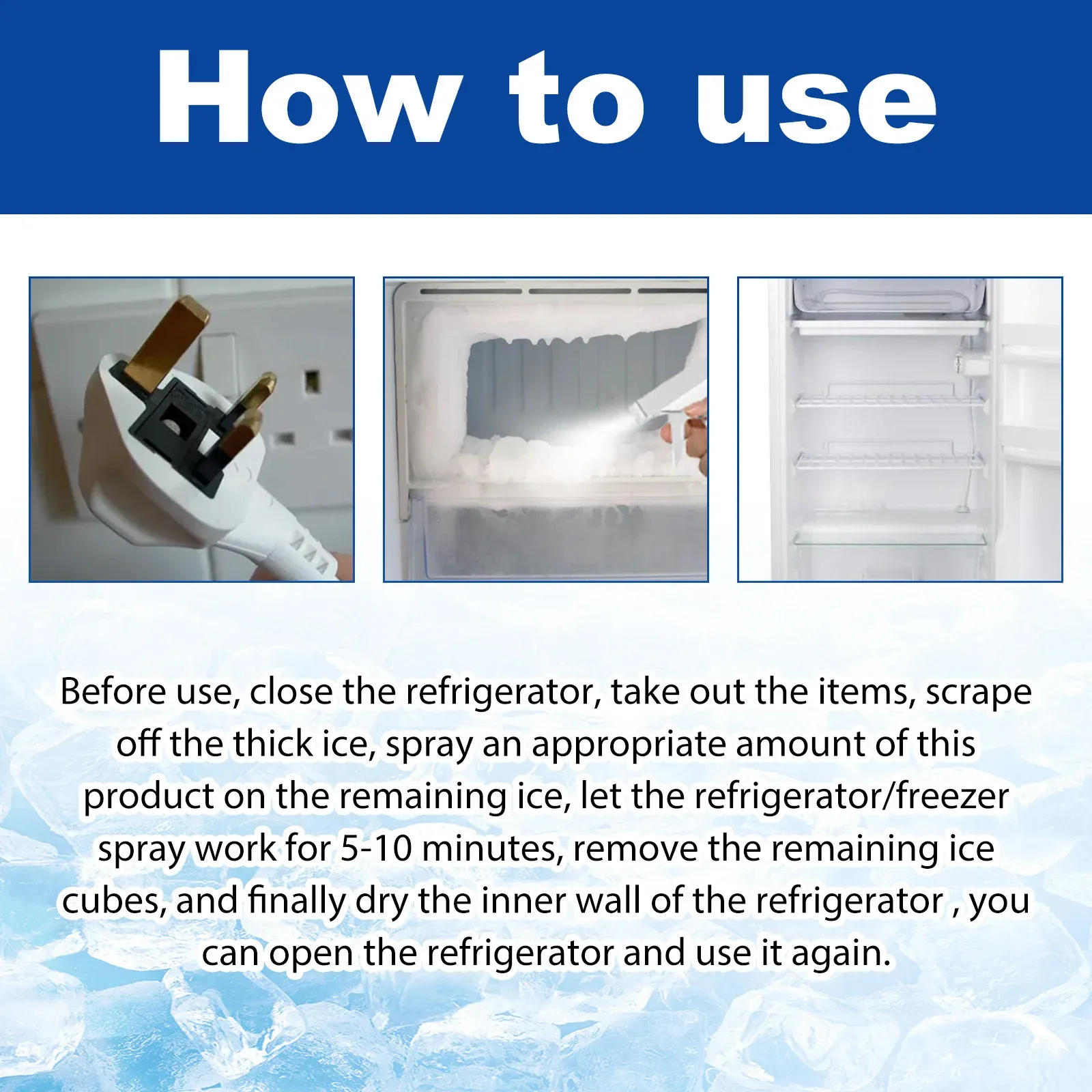 How to use defrosting spray